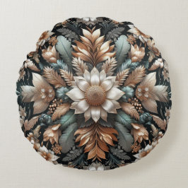 Almofada Redonda Padrão Floral 1
