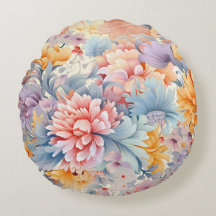 Padrão Floral Colorido Elegante Arte no Japão