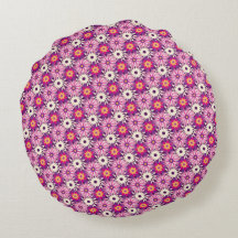 Padrão floral decorativo Rosa Roxo Astra Moderno