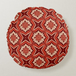 Almofada Redonda Padrão Floral na moda Boho Chic
