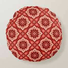 Almofada Redonda Padrão Geométrico Floral do Boho Mandala