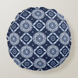 Almofada Redonda Padrão Inverso Decorativo da Vintagem Elegante