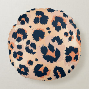 Almofada Redonda Padrão Leopardo: Design engraçado sem carne