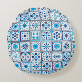 Almofada Redonda Padrão marroquino abstrato tradicional