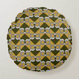 Almofada Redonda Padrão sem costura clássico, decoração sem costura