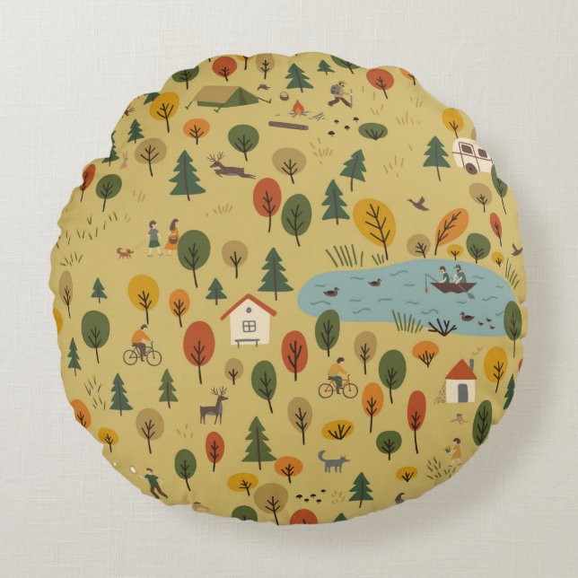 Almofada Redonda padrão sem descontinuidades da vegetação florestal (Frente)