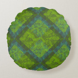 Almofada Redonda Padrão vegetal.12c DGrey BG