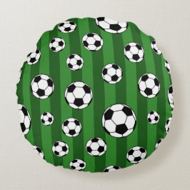 Almofada Redonda Padrões de Bola de Futebol para Crianças em Listra