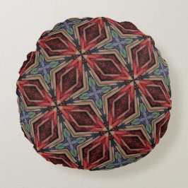 Almofada Redonda Padrões Geométricos Clássicos de Marrocos