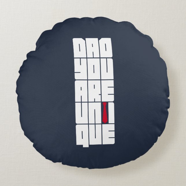 Almofada Redonda Palavras Pai Você É Único (Frente)