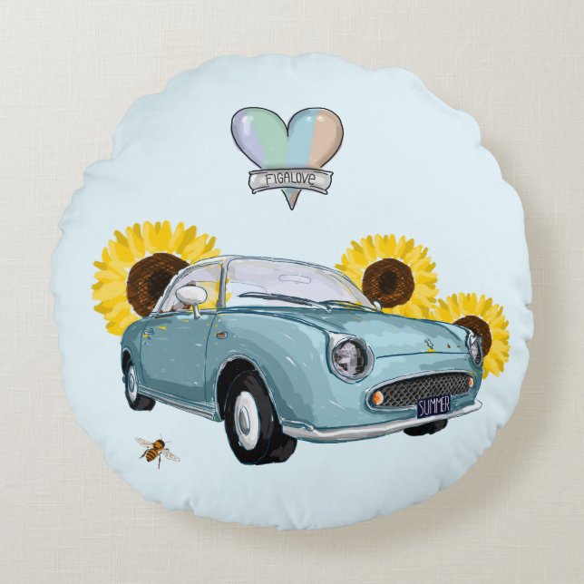 Almofada Redonda Pale Aqua Figaro round pillow (Frente)