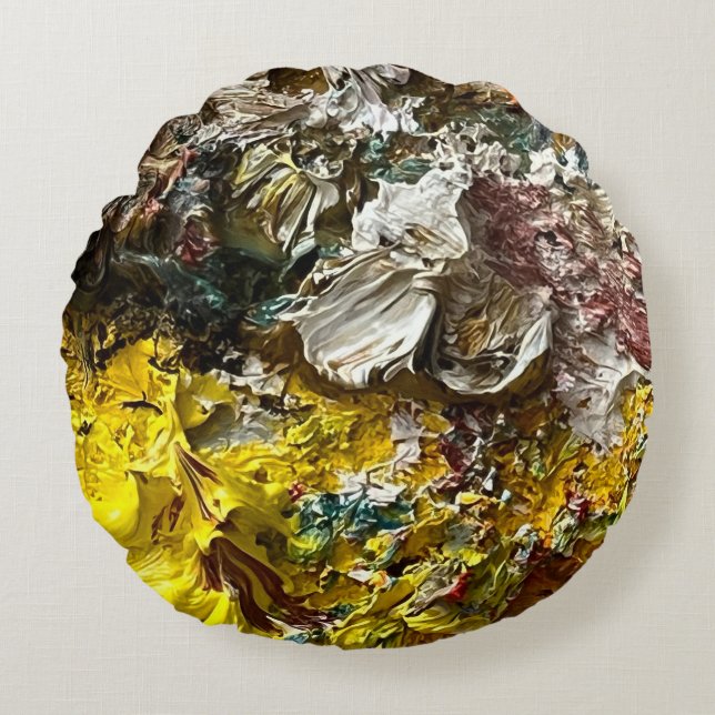 Almofada Redonda Paleta de artistas #1 (Frente)