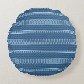 Almofada Redonda Palm Leaf Round Travesseiro Ocean Beach Ondas Trop