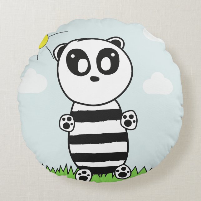 Almofada Redonda Panda Kids   (Frente)