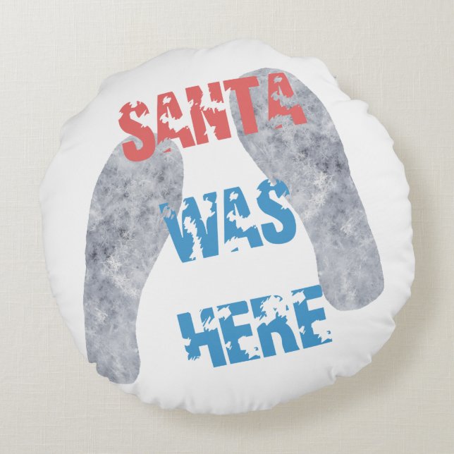 Almofada Redonda Papais noeis Aqui (Verso)