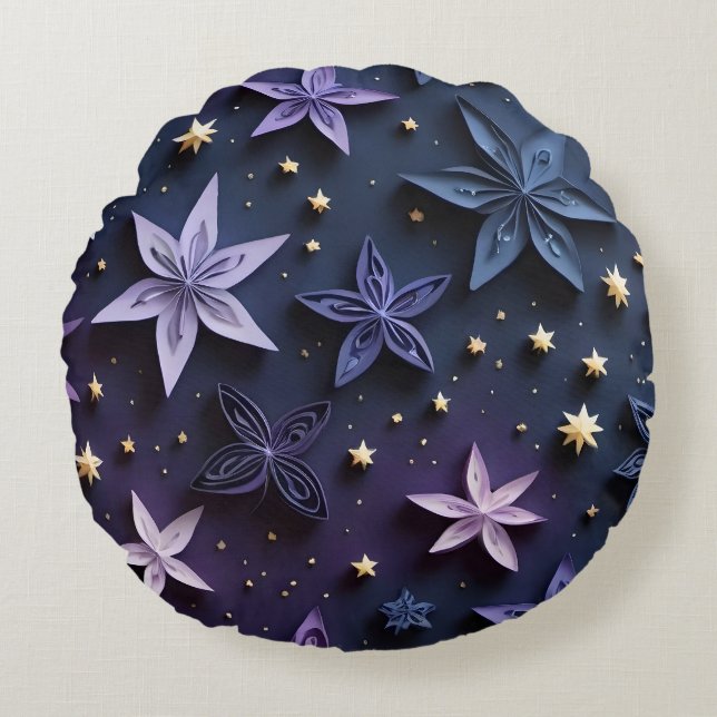 Almofada Redonda Papercut Night Stars (Frente)