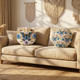 Almofada Redonda Papillon Kaleidoscope