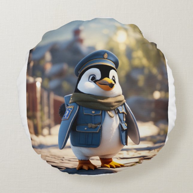 Almofada Redonda "Paraíso Travesseiro: Deseje o Último Conforto e (Verso)