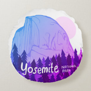 Almofada Redonda Parque Nacional de Yosemite Meio Domo Púrpura Bran