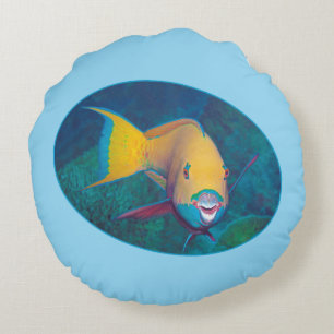 Almofada Redonda Parrotfish Underwaterphoto- design fotográfico fot