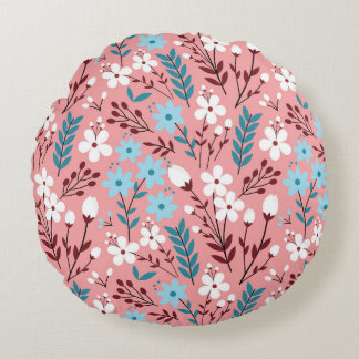 Almofada Redonda Pasta Cor-de-rosa sem costura.