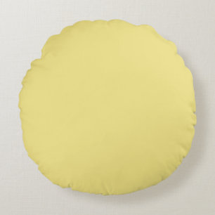 Almofada Redonda Pastel custard yellow decor pronto para personaliz