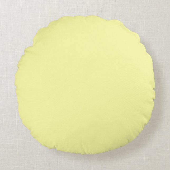 Almofada Redonda Pastel Lemon Amarelo (Frente)