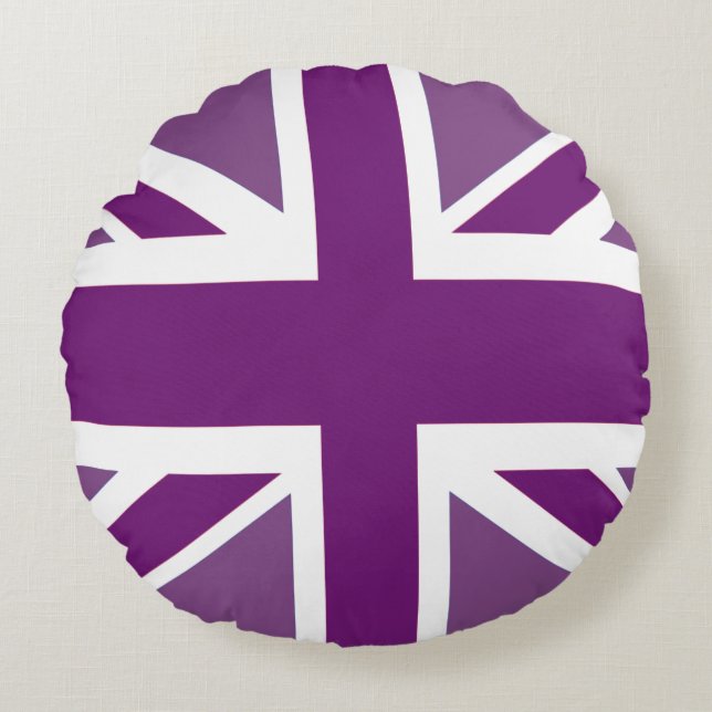 Almofada Redonda Patriótico União Britânica Jack Flag Cushion (Frente)