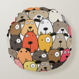 Almofada Redonda Paw-sitively Adorable Dog Pillow!