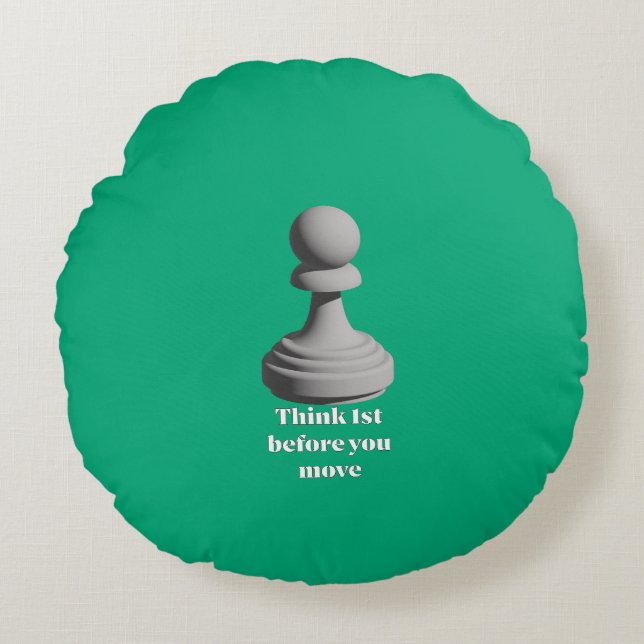 Almofada Redonda Pawn_Think_1st (Frente)