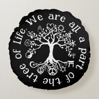 Almofada Redonda Paz na Terra