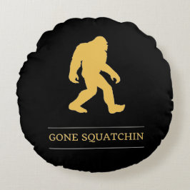 Almofada Redonda Pé Grande Engraçado Desaparecido Sasquatch
