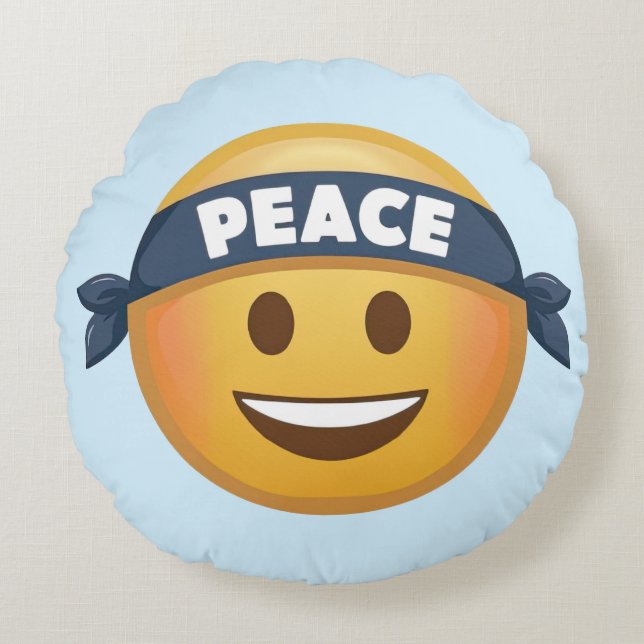 Almofada Redonda Peace Emoji (Frente)