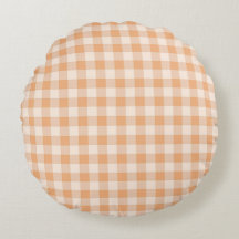 Peach White Checkered Gingham Patterno