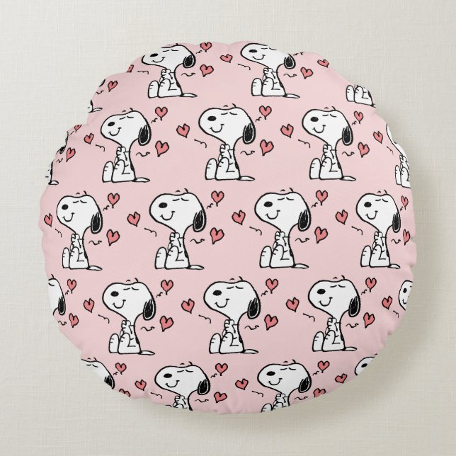Almofada Redonda Peanuts | Snoopy Hearts (Frente)