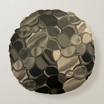 Peças castanhas, círculos e formas arredondadas