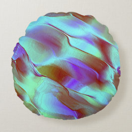 Almofada Redonda Pedra polida em roxo cromo