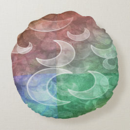 Almofada Redonda Pedras de Pastel N Moons Crescentes Travesseiro de