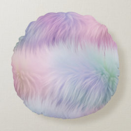 Almofada Redonda Pele Arco-Íris