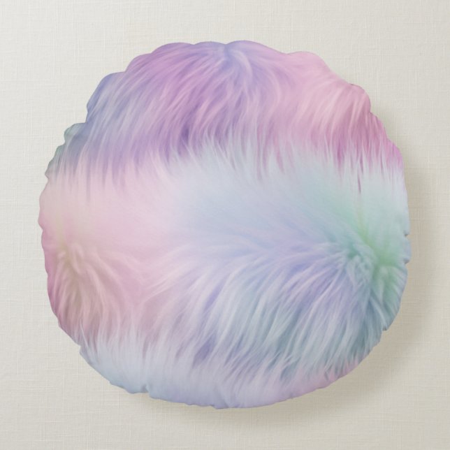 Almofada Redonda Pele Arco-Íris (Frente)