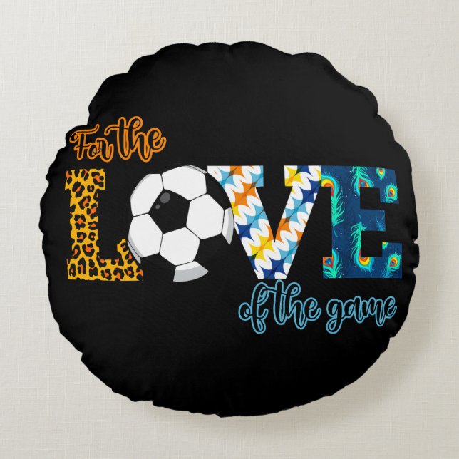 Almofada Redonda Pelo Amor Do Caça Mãe Leopardo (Frente)