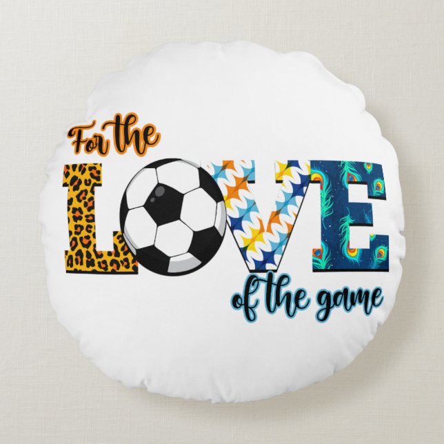 Almofada Redonda Pelo Amor Do Caça Mãe Leopardo (Frente)