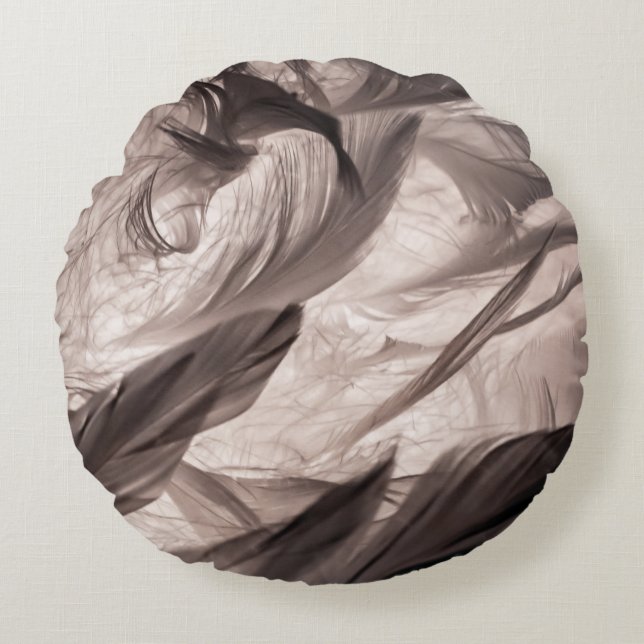 Almofada Redonda Penas (Frente)