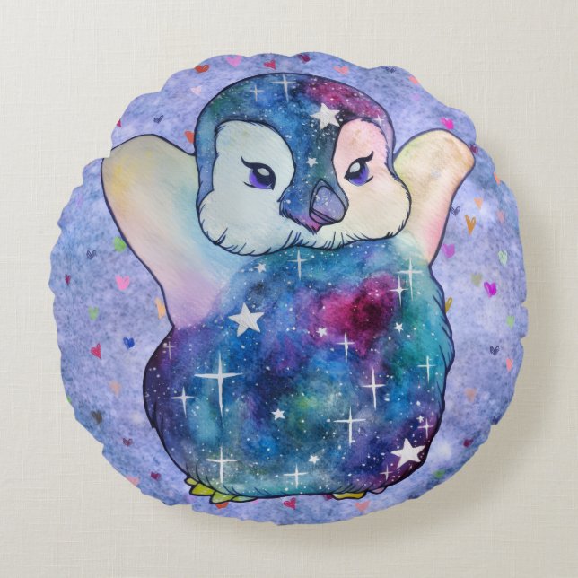 Almofada Redonda Penguin named Button (Frente)