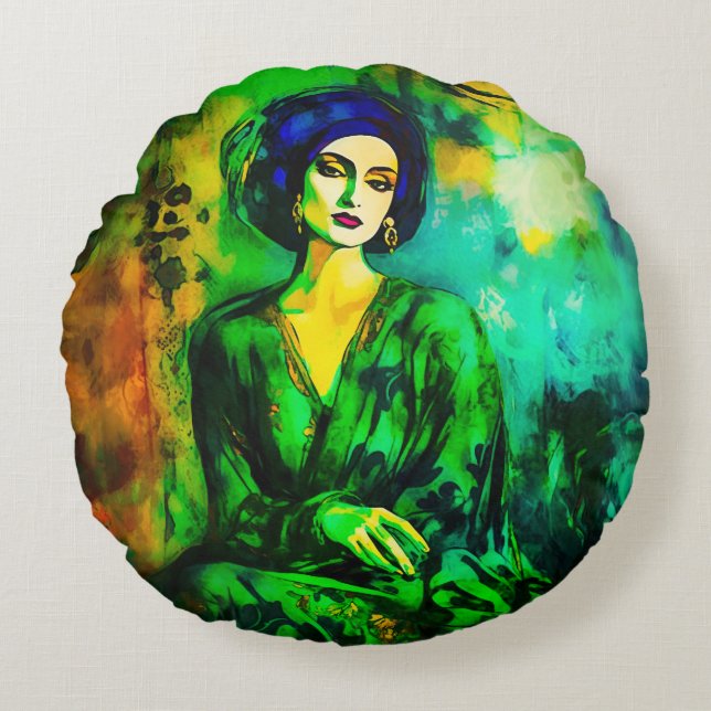 Almofada Redonda Pensamentos profundos (Frente)