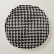 Pepita Clássica Houndstooth, Cinza Negra
