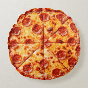 Almofada Redonda Pepperoni Pizza
