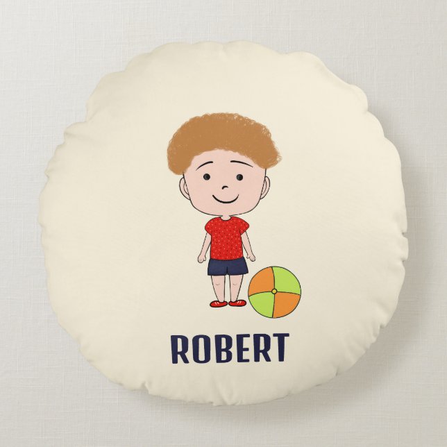 Almofada Redonda Pequeno campeão (Frente)