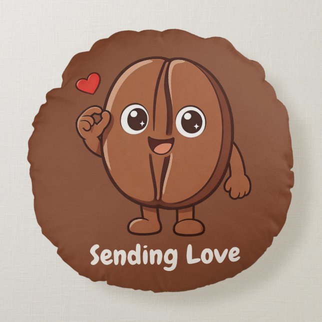 Almofada Redonda Pequeno Kaka – Enviando Amor (Frente)