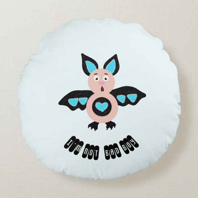 Almofada Redonda Pequeno morcego (Frente)